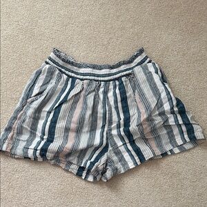 Linen Striped Women's Shorts